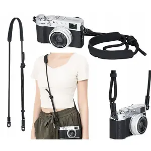Camera Neck and Shoulder Strap JJC SB11184 — Universal Retro-style Black for DSLR, Mirrorless, Rangefinder