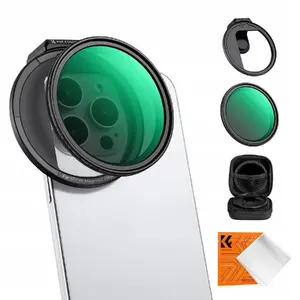 Clip-on variable ND filter lens K&F Model SB8863 for smartphone (ND2–ND32, fader)