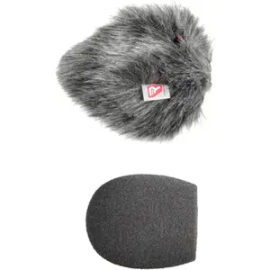 Rycote foam windshield and windjammer for 19/22 mm shotgun mic (5 cm)
