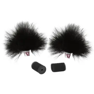 Lavalier Windjammer Pair Rycote Rycote Black Ristretto - microphone wind protection