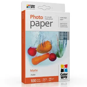 Матовая струйная фотобумага Colorway PM1901004R 190 г/м² 10х15 см