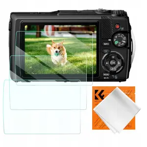 Screen Protector Glass (9H) Set for Olympus TG-7 TG-6 TG-5 TG-4 by K&F (3 pcs)