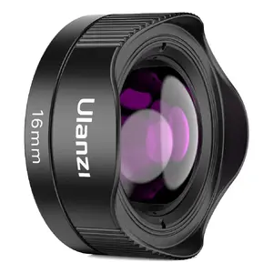 Smartphone wide lens Ulanzi CL-005, 0.5× magnification, 6/5 elements/groups, aluminium, amber/black