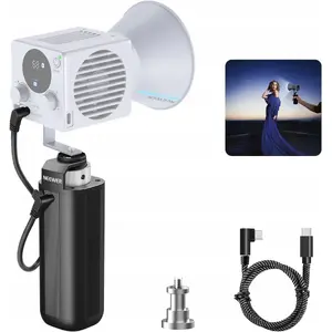 Power Bank and Grip Neewer PH74E with 100W Output, COB LED Light, USB-C and DC Ports