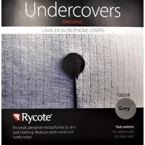 Rycote Undercovers grey pack — 30 pieces + 30 Stickies, microphone windscreen covers