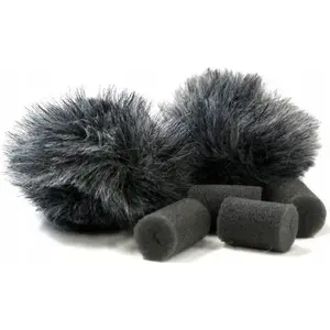 Rycote Lavalier Windjammer (pair) – Rycote RYC065502 grey lavalier windscreen set