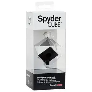 Datacolor SpyderCube SC200 universal white-and-black reference for exposure and color correction