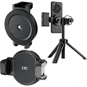 Magnetic MagSafe Phone Mount JJC MS-SPC1 with 1/4" Thread and Two ISO Foot Connectors, Black