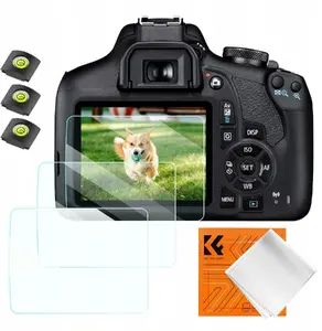 Screen Protector Set K&F SB10325 — 3x Protective Glass for Canon Rebel T7/T6/T5