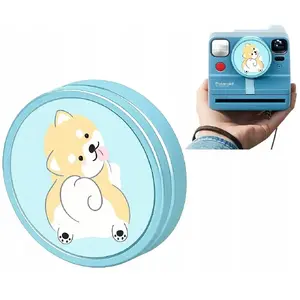 Decorative Sticker for Camera Lens Cap LoveInstant — Compatible with Polaroid Now / Now+ — Dog Design, Blue