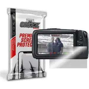 Tempered hybrid glass screen protector GrizzGlass BlackMagic Pocket 6K for compact devices