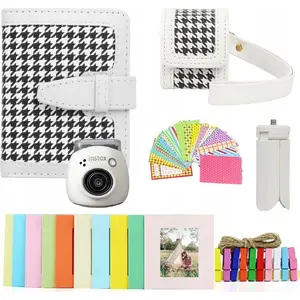 Accessory kit LoveInstant 5-in-1 for Fujifilm Instax Mini — case, album, stickers, frames, tripod (white)