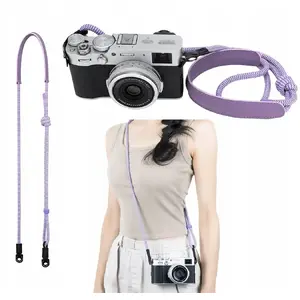 Camera Neck and Shoulder Strap JJC SB11183 — universal retro-style strap for DSLR/mirrorless, purple