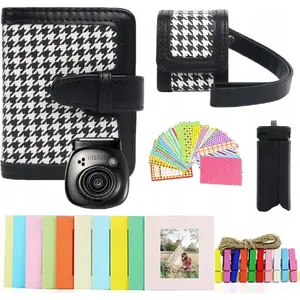 Набор аксессуаров для Fuji Instax PAL от LoveInstant — 5 в 1: чехол, альбом, наклейки, рамки, штатив — черный