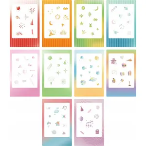 Photo frame sticker set, LoveInstant — 10 pcs for Fujifilm Instax Mini (for models 99/12/11/40 Evo/Link/Liplay) — gradient designs