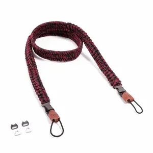 Camera Strap Genius C-Rope Traveler for Digital Cameras, Nylon, Black/Red, Max Length 125 cm