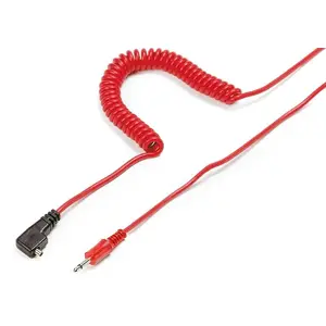 Signal cable KAISER 1408, 10 m, 3.5 mm male-to-male, PC connector, black/red