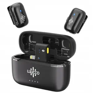 Mikrofons Luucco MiniPods K2 Lightning melns 2 gab. ar futrāli (SB11225)