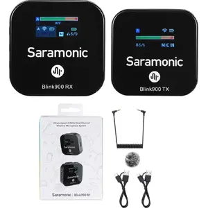 Bezvadu lavaliera mikrofons Saramonic Blink900 B1 (RX + TX) komplekts — Saramonic Blink900 B1