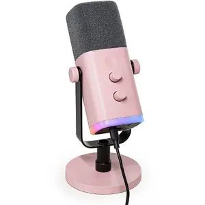Mikrofons Fifine AM8 (AM8P) rozā — USB kondensatora mikrofons straumēšanai un spēlēm