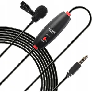 Dinamiskais lavaljē mikrofons LensGo LYM-DM1 — mini 3,5 mm jack, piespraužams, vadu savienojums