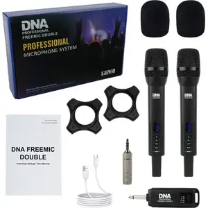 Bezvadu roku mikrofonu komplekts Bitmat DNA 2x raidītāji 2,4 GHz darbības rādiuss līdz 30 m