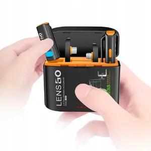 LensGo 2x mini bezvadu mikrofons 50 m 2‑in‑1 USB‑C un Lightning Android/iPhone (modelis SB10891)