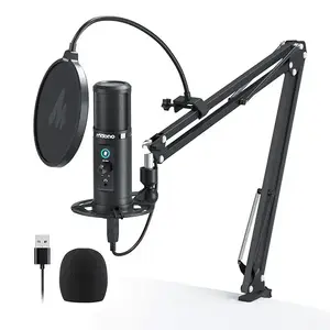 Студийный микрофон MAONO AU-PM422 — проводной USB, 20–20000 Гц, 24 бит, чёрный, кабель 2 м