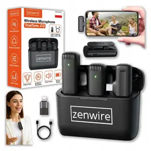 Kravata mikrofons zenwire bezvadu USB-C Bluetooth kondensatoru priekš viedtālruņa