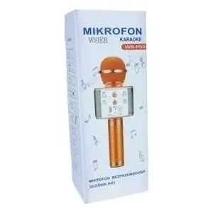 Toy microphone w&k JYWK369-1 — children's handheld vocal microphone, gold finish