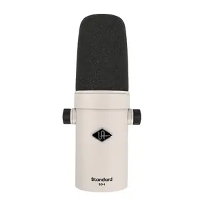 Studijas mikrofons UNIVERSAL SD-1 balts — vads XLR/USB, 50–16000 Hz, DC barošana