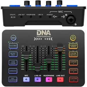 Analogs audio mikseris DNA SC ONE 2 kanāli ar USB-C ierakstam un pārraidēm
