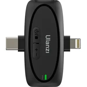 Bezvadu mikrofons Ulanzi V6 3‑1 — 2 raidītāji, USB‑C, Lightning, 3,5 mm