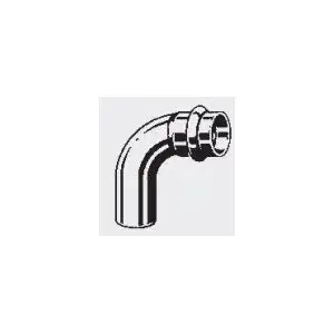 VIEGA 90° Elbow Single-Flange FKM 18 mm (628 246) – plumbing fitting