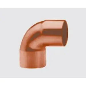 Copper 90° double-socket elbow Conex series 5000 15 mm
