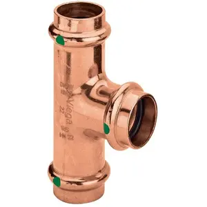 VIEGA Profipress тройник 15x12x15 мм из меди с SC‑Contur для пресс-фитингов