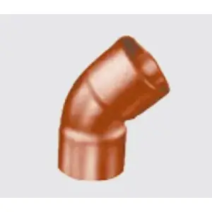 Copper 45° double-socket elbow Conex series 5000 15 mm