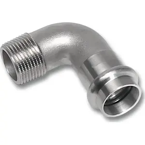 SANHA NiroSan-Press 90° elbow PxGZ 54x2 stainless steel press fitting