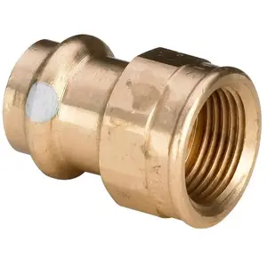 Переходная фитинга VIEGA SC 15 x 1/2" латунь, полированная — соединитель для труб