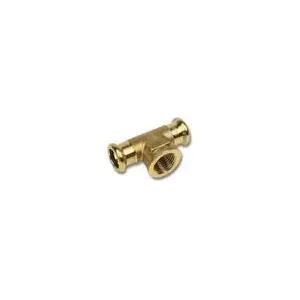 Copper press tee SANHA Purapress 22 mm x 1/2" with female threaded branch, model 181302212