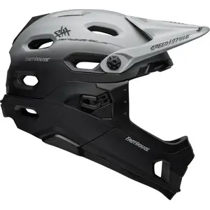 Full-face helmet BELL SUPER DH size L (58–62 cm) — Fasthouse Taco Tuesday Matte Gray Black
