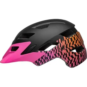 Kids Helmet BELL SIDETRACK, Universal 50–57 cm, Wavy Checks Matte Pink