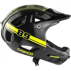 Full-face bicycle helmet Casco MTBE Full-Face Carbon neon M — full-face, carbon shell, size M