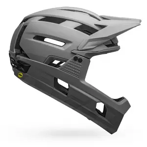 Full-face helmet BELL Super AIR R MIPS — matt grey, in-mold construction, visor
