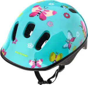 Children's Bicycle Helmet Meteor KS06 Butterflies, Size 44–48 cm, Protective Bike Helmet