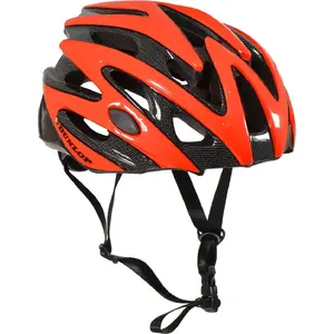 DUNLOP adjustable bicycle helmet red with LED, size M