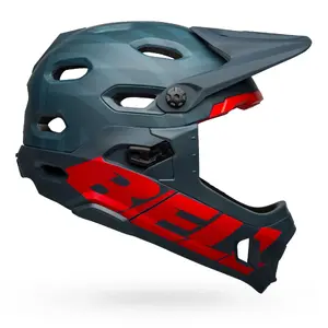 Full-face helmet BELL Super DH Spherical — matt finish, in-mold construction, visor