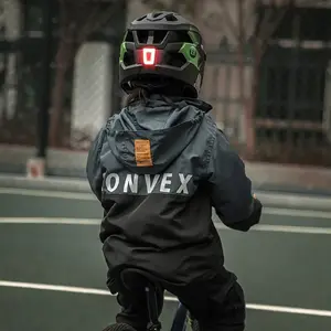 Children's Bicycle Helmet RockBros TS-61 size S (48–54 cm) with removable chin guard — green
