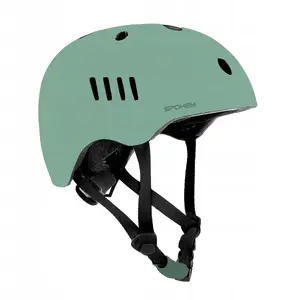 Bicycle Helmet SPOKEY PUMPTRACK — size 48–54 cm, BMX protective helmet, green