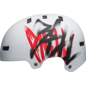 BELL BMX helmet Local — matte white scribble, size M (55–59 cm)